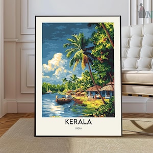 Kerala Poster, Kerala Wall Art, Kerala Print, Kerala Photo, Kerala Poster Print, Kerala Travel Poster, Varkala beach poster, Kovala poster