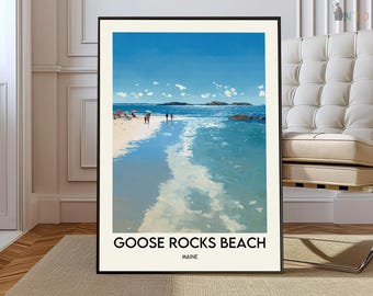 Goose Rocks Beach poster, Goose Rocks Beach Wall Art, Goose Rocks Beach Print Goose Rocks Beach Photo, Goose Rocks Beach Kennebunkport Maine