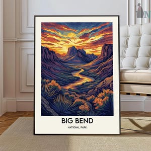 Big Bend Nationalpark Poster, Big Bend Poster, Big Bend Druck, Nationalpark Wandkunst, Big Bend Druck, Big Bend Poster, Big Bend Wandkunst