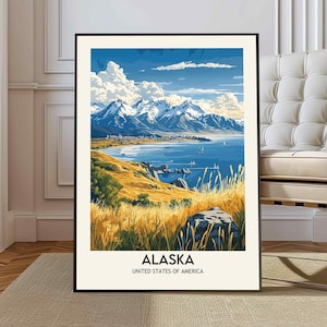 Alaska print, kunst aan de muur Alaska, Alaska poster, Alaska foto, Alaska poster print, Alaska wanddecoratie, Alaska reizen poster, Anchorage poster