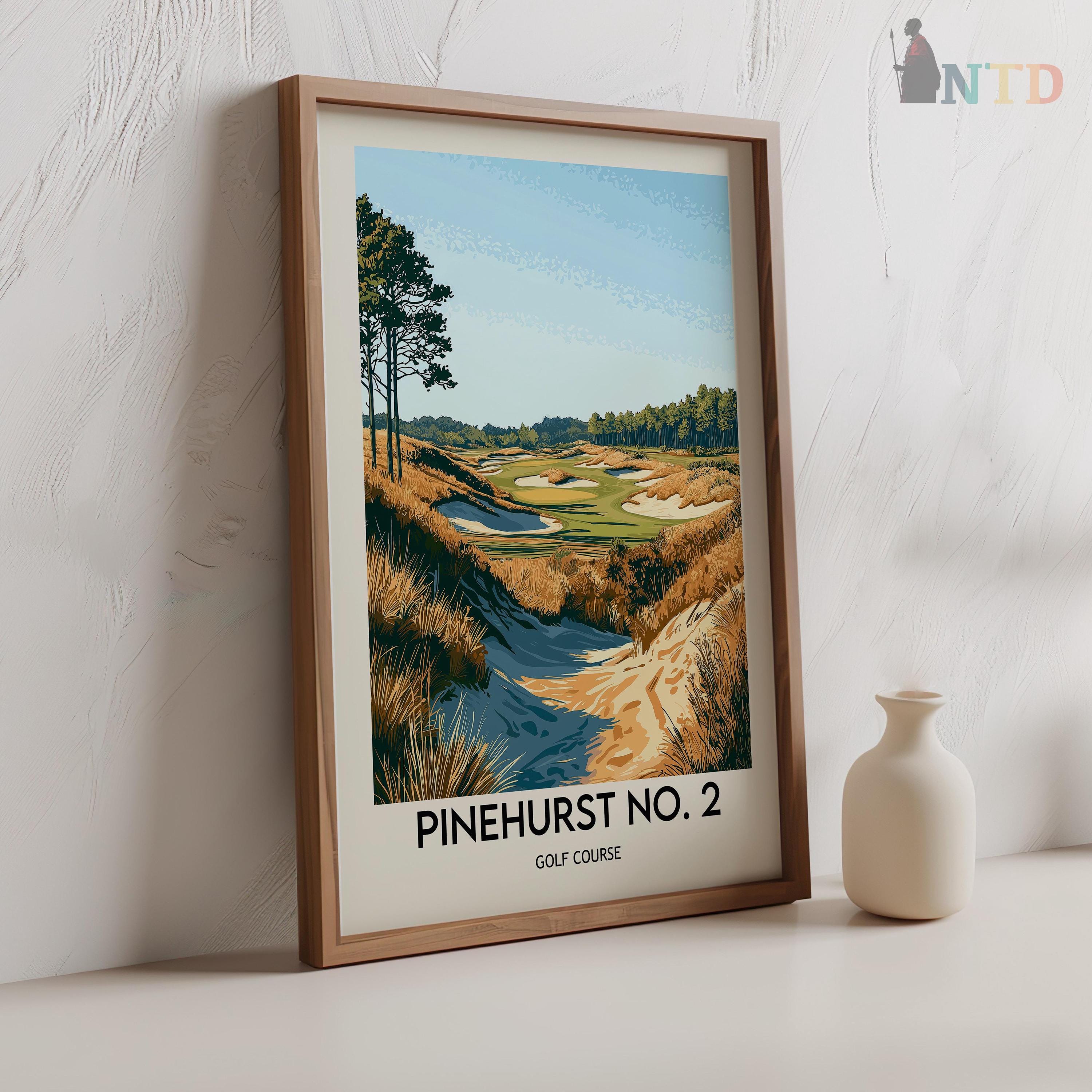 Pinehurst No. 2 Poster, Pinehurst No. 2 Wall Art, Pinehurst No. 2