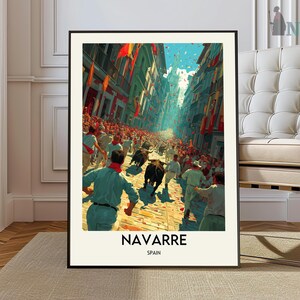 Navarre poster, Navarre Wall Art, Navarre Print, Navarre Photo, Navarre Poster Print, Navarre Travel Poster, Pamplona city poster