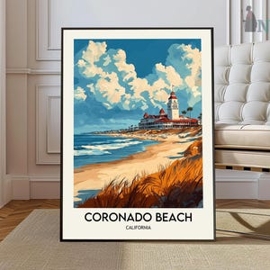 Coronado Beach Print, Coronado Beach Poster, Coronado Beach Wall Art, Coronado Beach Travel, Coronado Beach art print, Coronado Beach