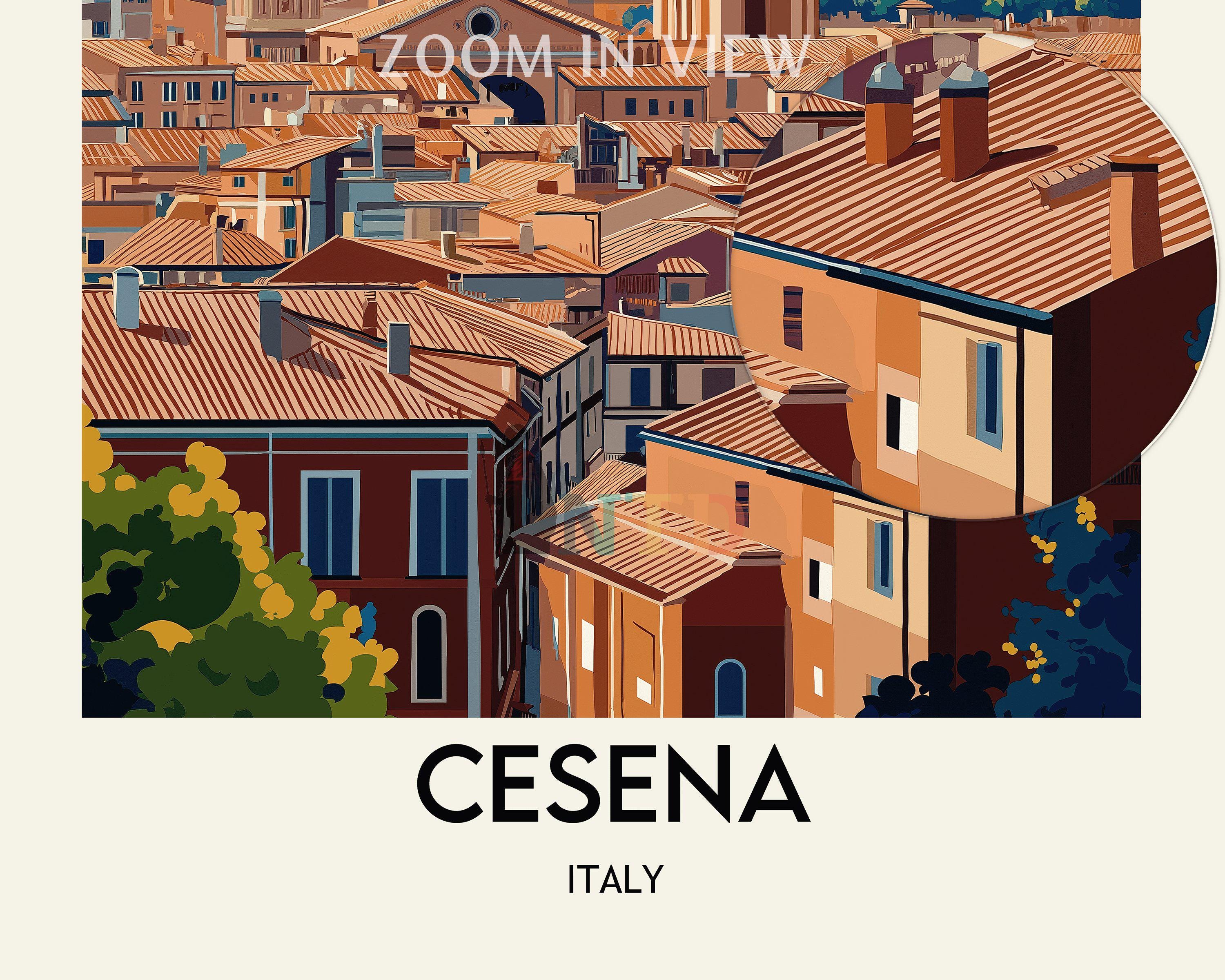 チェゼーナ イタリア ポスター: 旅行写真、エミリア・ロマーニャの壁画