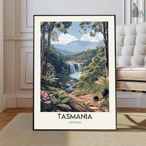 Tasmanien Poster, Tasmanien Wandkunst, Tasmanien Druck, Tasmanien Foto, Tasmanien Poster Druck, Tasmanien Reise, Tasmanien Stadt, Tasmanien Karte
