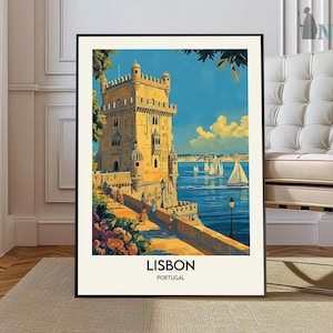 Lisbon Travel, Lisbon Portugal, Portugal Art, Lisbon Art, Lisbon Print, Lisbon Skyline, Lisbon Poster, Portugal Poster, Lisbon Wall Art