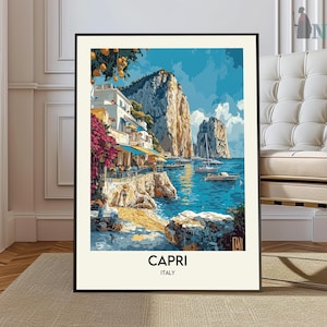 Capri Print, Capri Poster, Capri Wall Art, Capri Art, Capri Italy Print, Capri Italy Art, Capri Travel Poster, Italy Print, Italy Poster
