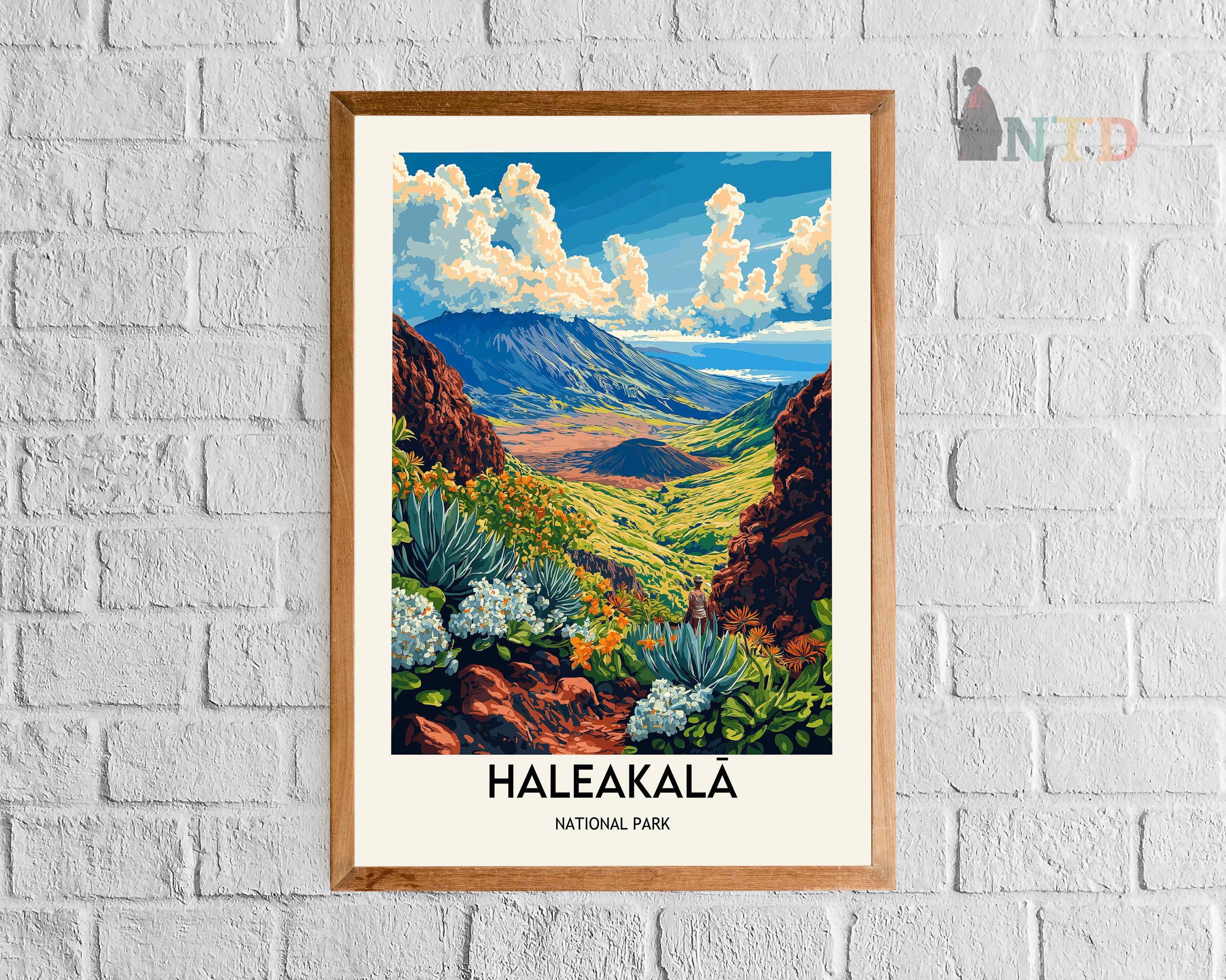 Haleakalā National Park Poster, Maui Hawaii Print, Haleakalā