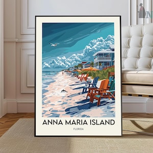 Anna Maria Island Travel Poster, Anna Maria Island Wall Art, Anna Maria Island Poster Print, Anna Maria Island Photo, Anna Maria Decor