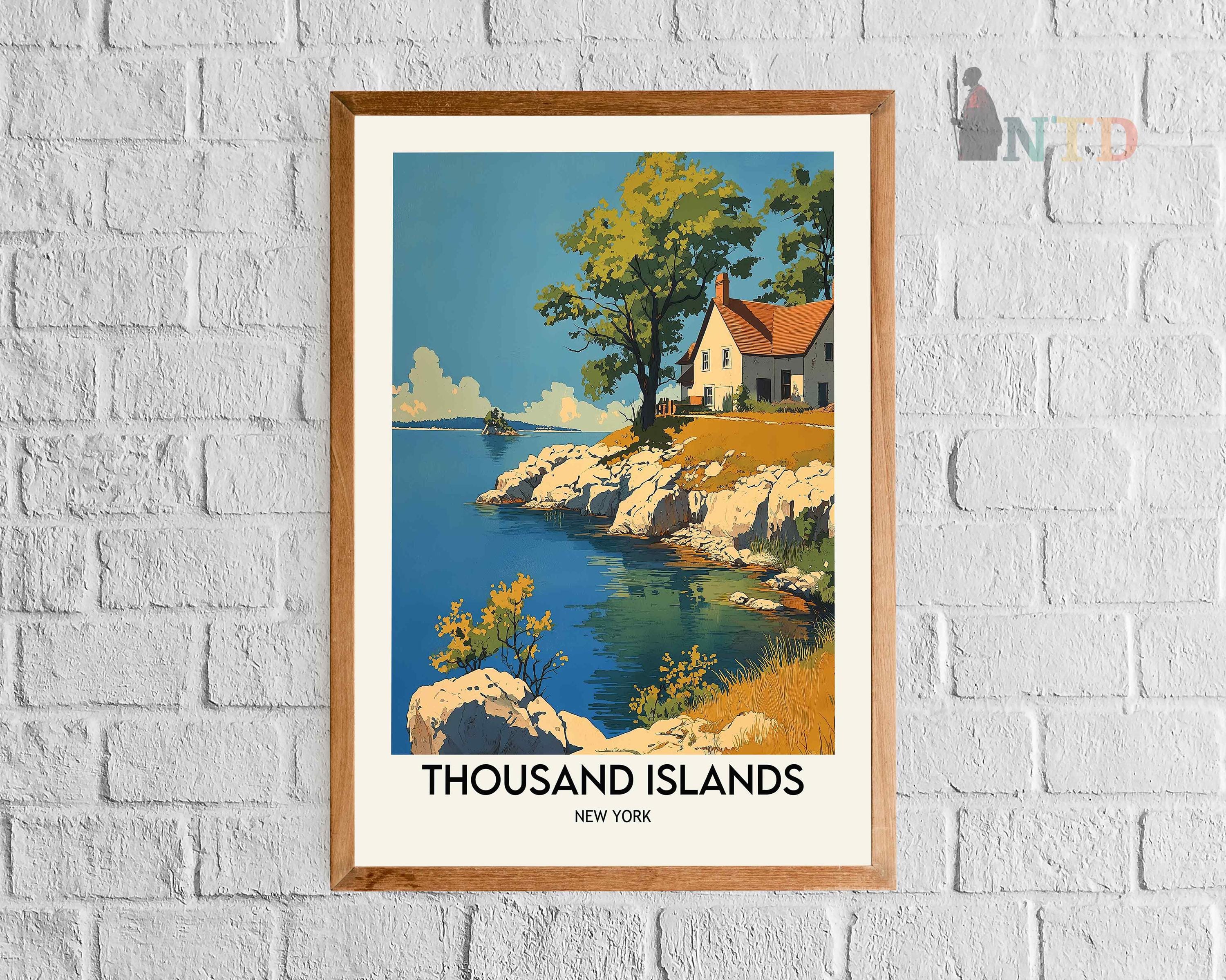 Thousand Islands Art, St Lawrence River Print, Ontario Watercolor