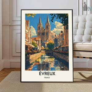 Evreux poster, Évreux Väggkonst, Évreux Print, Évreux Photo, Évreux Poster Print, Évreux Travel Poster, Évreux Normandie, Normandie Frankrike