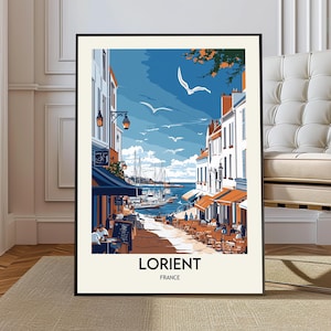 Pôster de Lorient, arte de parede de Lorient, impressão de Lorient, foto de Lorient, impressão de pôster de Lorient, pôster de viagem de Lorient, pôster de Lorient Brittany