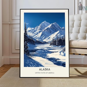 Alaska print, kunst aan de muur Alaska, Alaska poster, Alaska foto, Alaska poster print, Alaska wanddecoratie, Alaska reizen poster, Anchorage poster