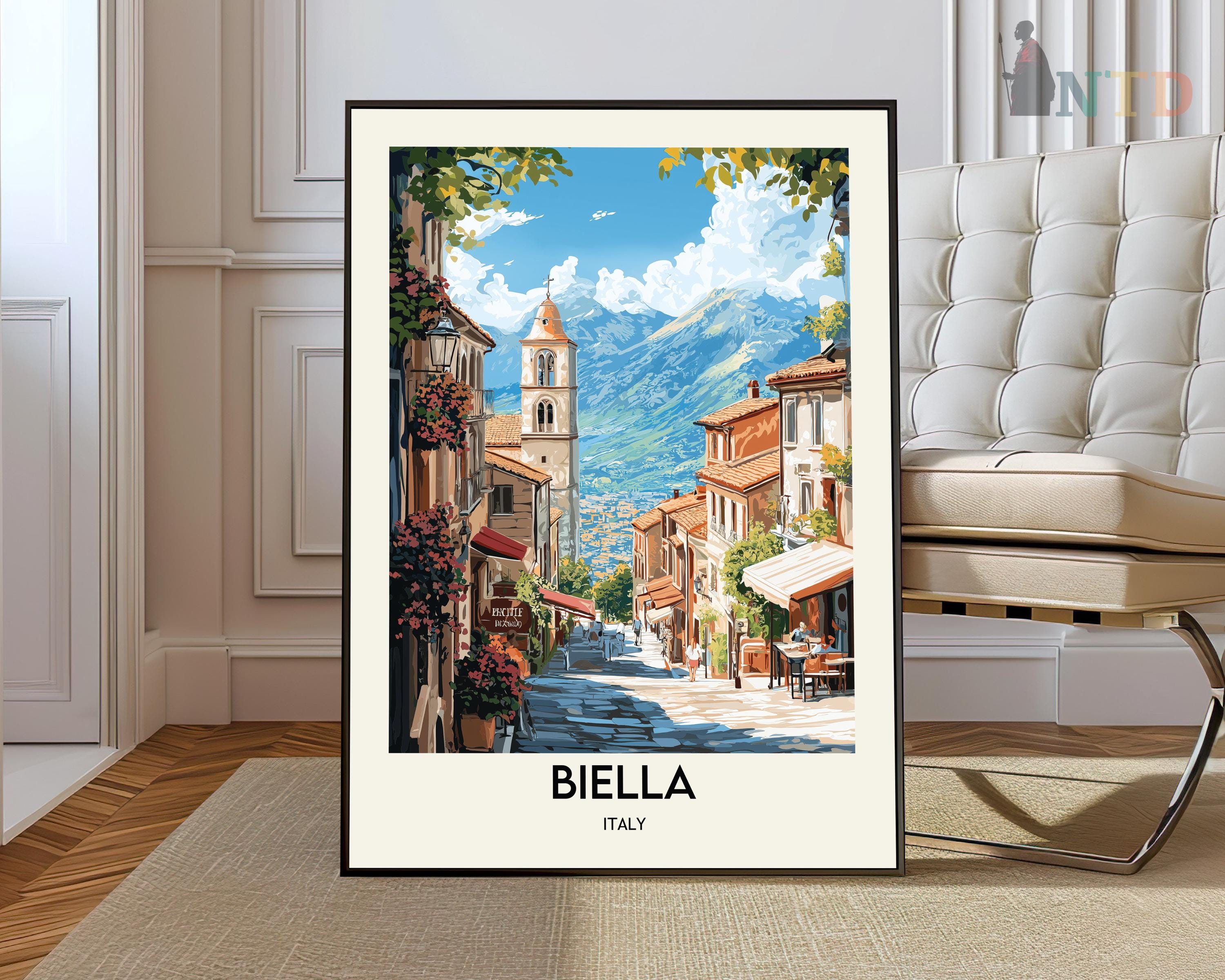 Biella Italy Travel Poster: Piedmont Region Wall Art - Etsy