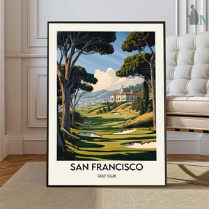 San Francisco Poster, San Francisco Wall Art, San Francisco Print, San Francisco Golf Photo, San Francisco Poster California Print