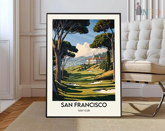 San Francisco Golf Club - Impressionism Painting-effect Print Art