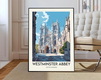 1854 Westminster Abbey Original Plan Etching Fine Detail London