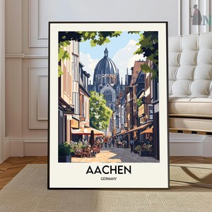 Aachen Poster, Germany Travel Print, German Decor, Europe Travel Poster, European Wall Art, City Print, Aachen Gift, Aachen Travel Poster