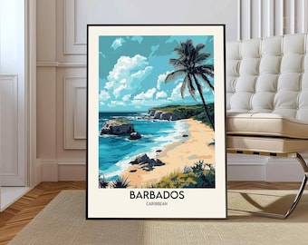 Impresión de Barbados, póster de Barbados, impresión artística de Barbados, arte mural de Barbados, foto de Barbados, viajes a Barbados, decoración de Barbados, impresión caribeña