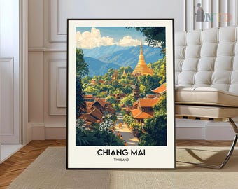 Chiang Mai Print, Chiang Mai Art, Chiang Mai Poster, Chiang MaiPhoto, Chiang Mai Poster Print, Chiang Mai painting, Thailand poster