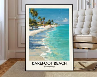 Barefoot Beach-affisch, Barefoot Beach-väggkonst, Barefoot Beach-tryck, Barefoot Beach-foto, Barefoot Beach Bonita Springs-affisch