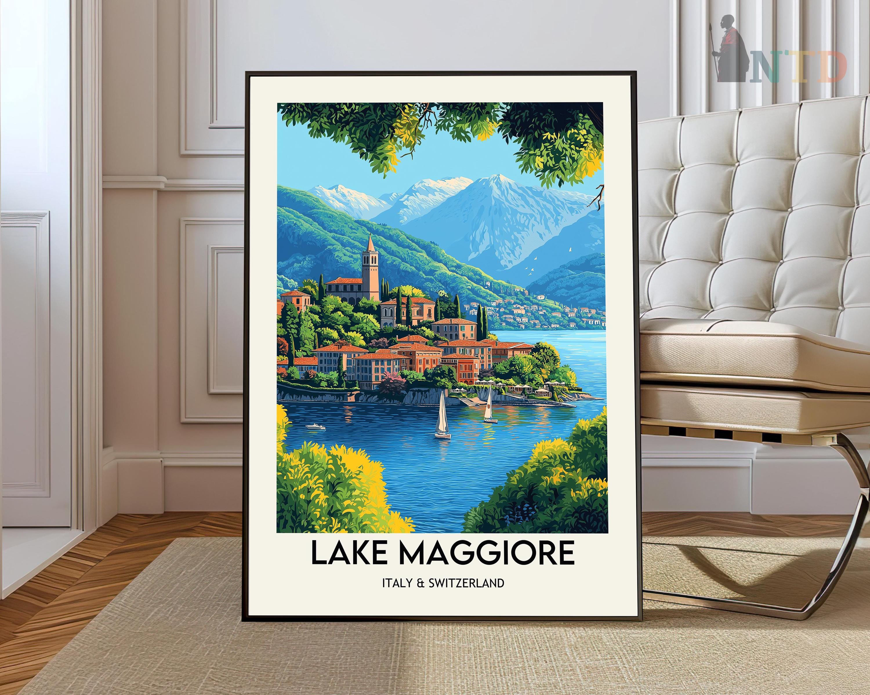 Lake Maggiore Poster, Lake Maggiore Wall Art, Lake Maggiore Print