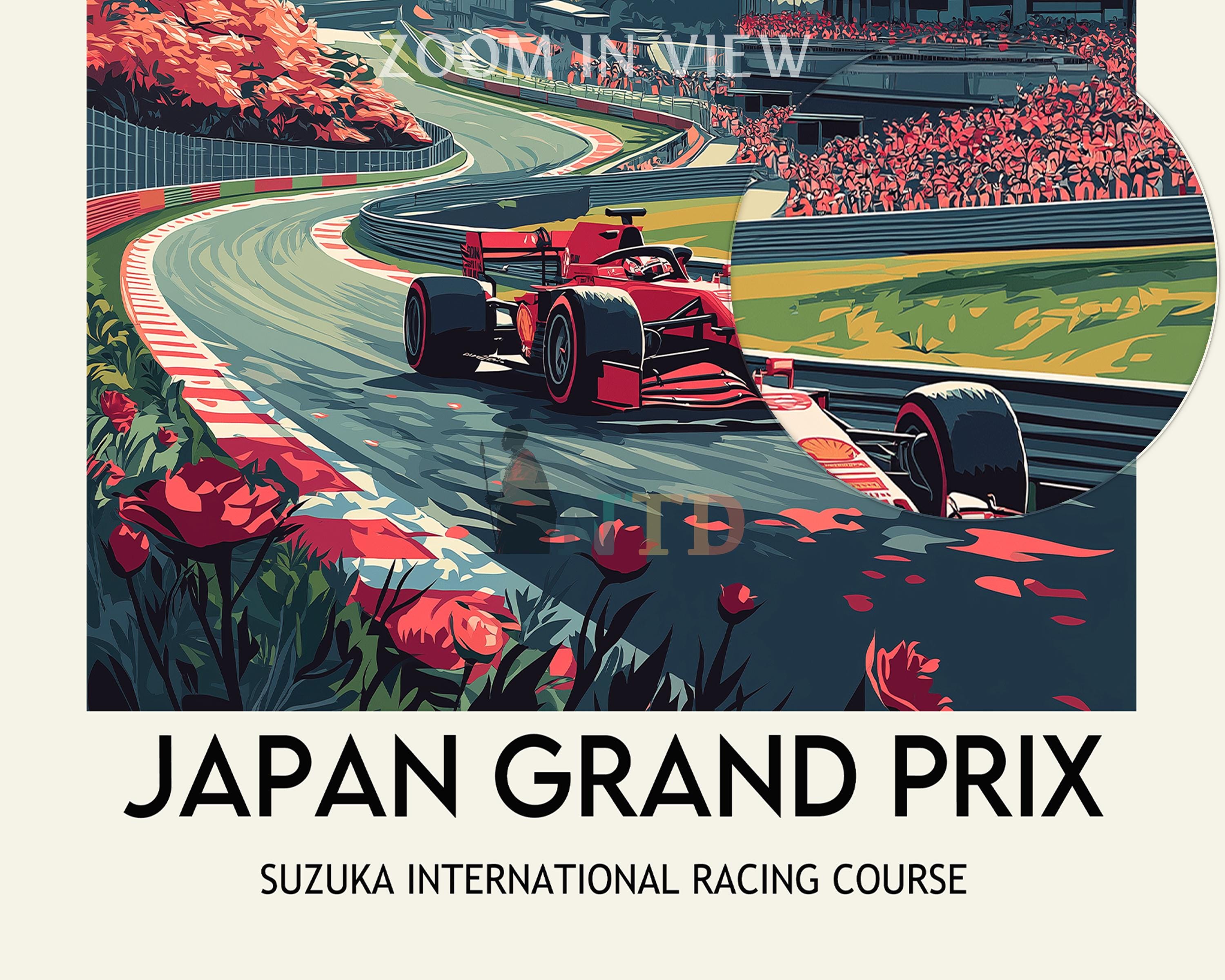 Japan Grand Prix Poster, Japan Grand Prix Wall Art, Japan Grand