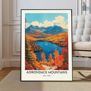 Adirondack Mountains Druck, Adirondack Mountains Wandkunst, Adirondack Poster, Adirondack Mountains Foto, New York Druck, Lake Plapid