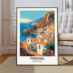Impressão do Funchal, Arte da Parede do Funchal, Poster do Funchal, Foto do Funchal, Impressão do Poster do Funchal, Cidade do Funchal, Funchal Portugal, Poster do Funchal Madeira