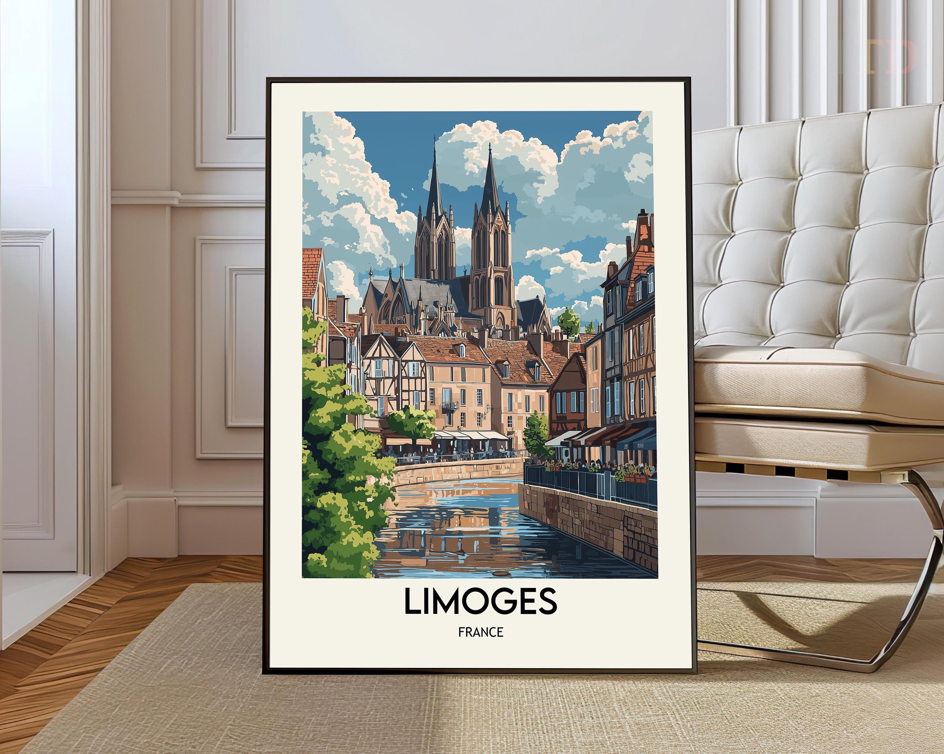 Limoges France Travel Poster: Museum-quality Matte Art Print - Etsy