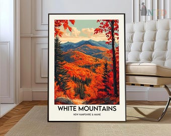 White Mountains Print, White Mountains Wall Art, White Mountains Poster, White Mountains Photo, White Mountains Decor, New Hampshire