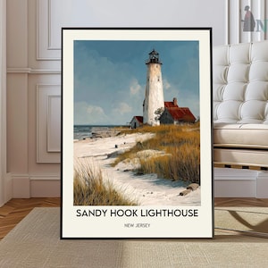 Sandy Hook Lighthouse poster, Sandy Hook Lighthouse Wall Art, Sandy Hook Lighthouse Print, Sandy Hook Lighthouse Photo
