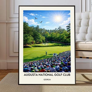 Amen Corner Golf Print, Augusta National Golf Course Poster, Masters Tournament Golf Wall Art, Iconic Augusta Fairway