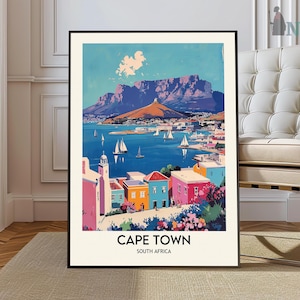 Cape Town Travel Poster, Cape Town Wall Art, Cape Town Poster Print, Cape Town Photo, Cape Town Decor, South Africa