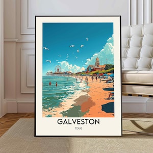 Galveston poster, Galveston Wall Art, Galveston Print, Galveston Photo, Galveston Poster Print, Galveston Travel Poster, Galveston Gift