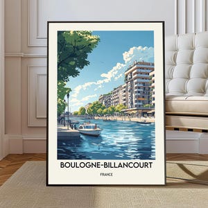 Boulogne-Billancourt poster, Boulogne-Billancourt Wall Art, Boulogne-Billancourt Print, Boulogne-Billancourt Photo, Central Paris
