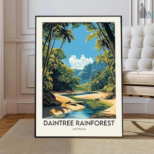 Daintree Australia Travel Print Daintree Rainforest Wall Decor Australian Nature Poster Daintree Travel Prints Tropical Art Print