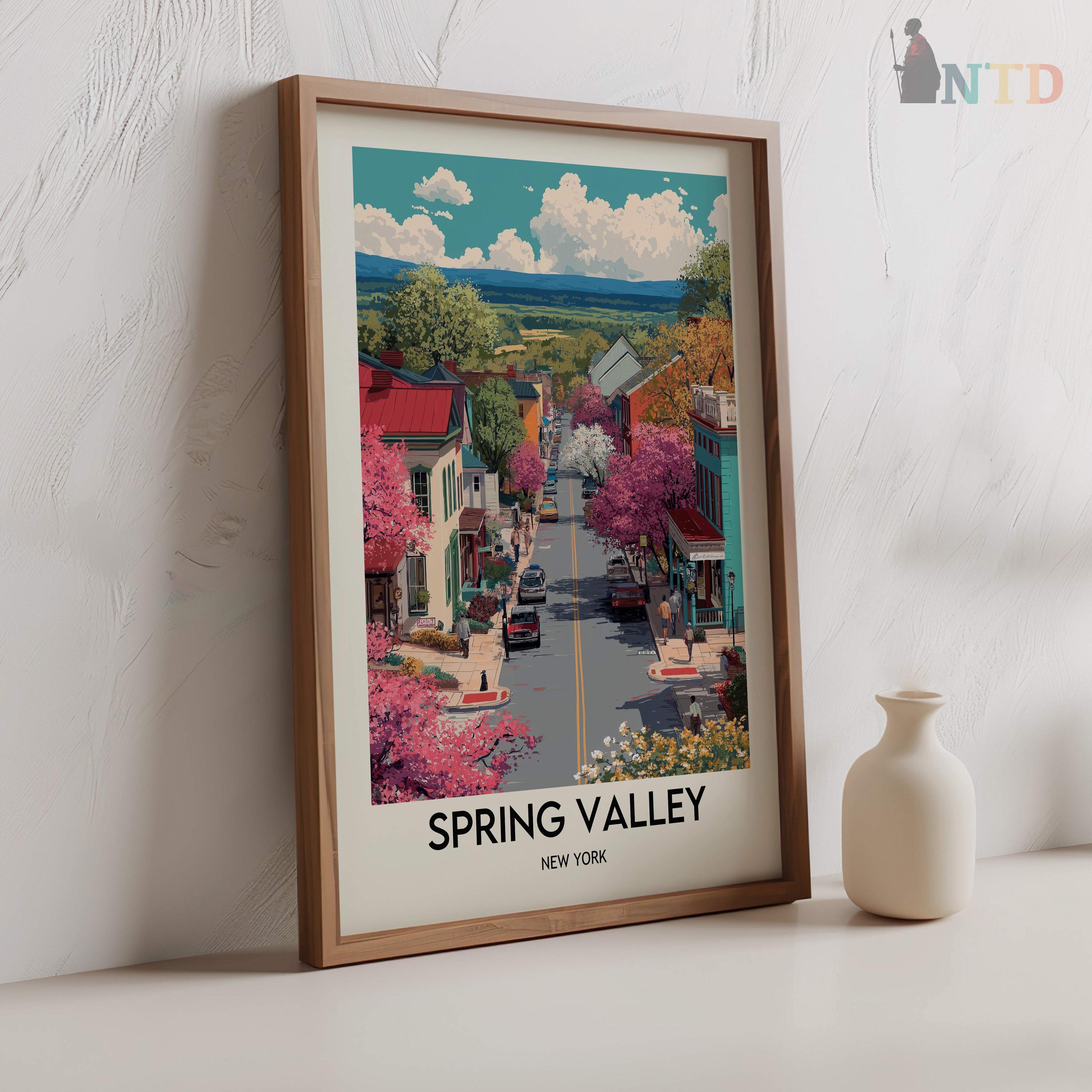 Spring Valley Poster, Spring Valley Wall Art, Spring Valley Print