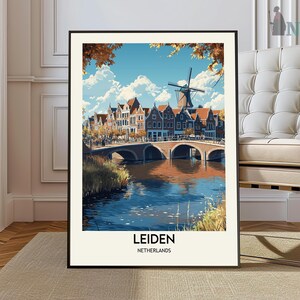 Leiden Print, Leiden Wall Art, Leiden Poster, Leiden Photo, Leiden Poster Print, Leiden Travel Poster, Leiden Netherlands poster