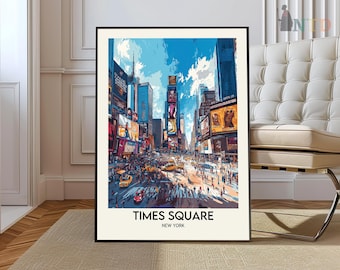 Impresión de Times Square, arte mural de Times Square, póster de Times Square, foto de Times Square, impresión de póster de Times Square, póster de Times Square Nueva York