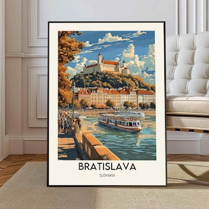 Bratislava Travel Print Wall Decor Wall Art Bratislava Wall Hanging Home Décor Bratislava Gift Art Lovers Slovakia Art Home Decoration