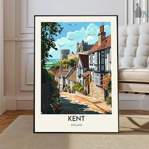 Kent Poster, Kent Wall Art, Kent Print, Kent Photo, Kent Poster Print, Kent England Travel Poster, Garden of England, White Cliffs of Dover
