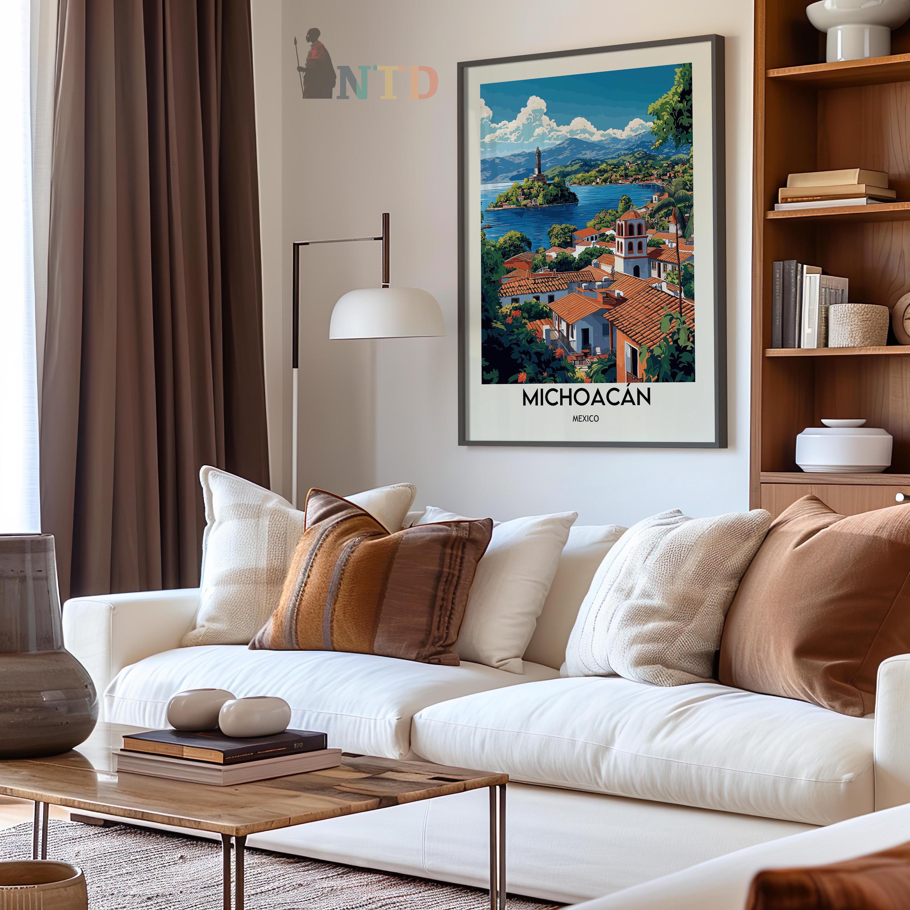 Michoacán Poster, Michoacán Wall Art, Michoacán Print, Michoacán