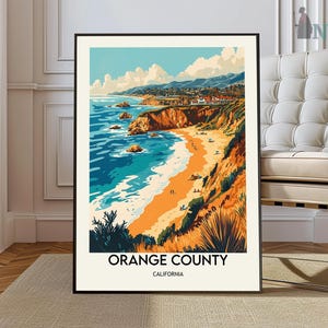 Orange County Druck, Orange County Wandkunst, Orange County Poster, Orange County Foto, Orange County Poster, Orange County in Kalifornien