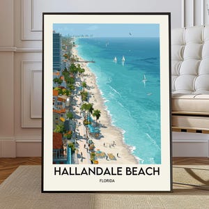 Póster de Hallandale Beach, Arte mural de Hallandale Beach, Impresión de Hallandale Beach, Foto de Hallandale Beach, Póster de Hallandale Beach, Florida