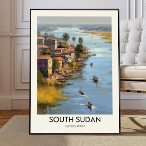 South Sudan art, South Sudan print, South Sudan poster, South Sudan decor, South Sudan wall art, South Sudan photo, South Sudan travel