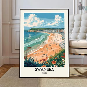 Swansea poster, Swansea Wall Art, Swansea Print, Swansea Photo, Swansea Poster Print, Swansea Travel, Swansea city, Swansea map
