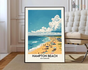 Impression de Hampton Beach, art mural Hampton Beach, affiche de Hampton Beach, photo de Hampton Beach, Hampton Beach New Hampshire, affiche de la Nouvelle-Angleterre