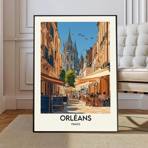 Orléans poster, Orléans Wall Art, Orléans Print, Orléans Photo, Orléans Poster Print, Orléans Travel Poster, Joan of Arc art, Loire Valley