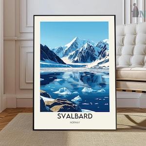 Svalbard poster, Svalbard Wall Art, Svalbard Print, Svalbard Photo, Svalbard Poster Print, Svalbard Travel Poster, Svalbard  Norway poster